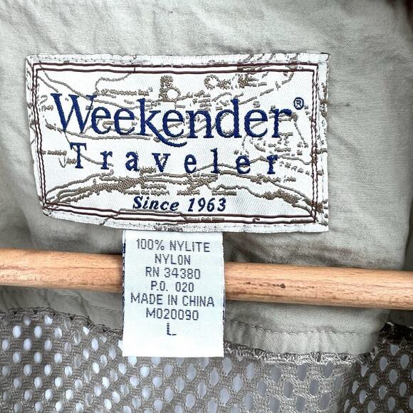 Weekender Traveler Adventure Series Outdoors Fishing Vest Beige Mesh Mens Large - Picture 8 of 8